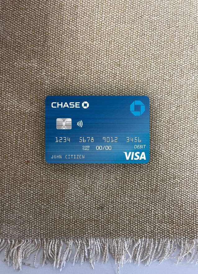 Download USA Chase bank visa debit card 2 photolook front Photoshop template